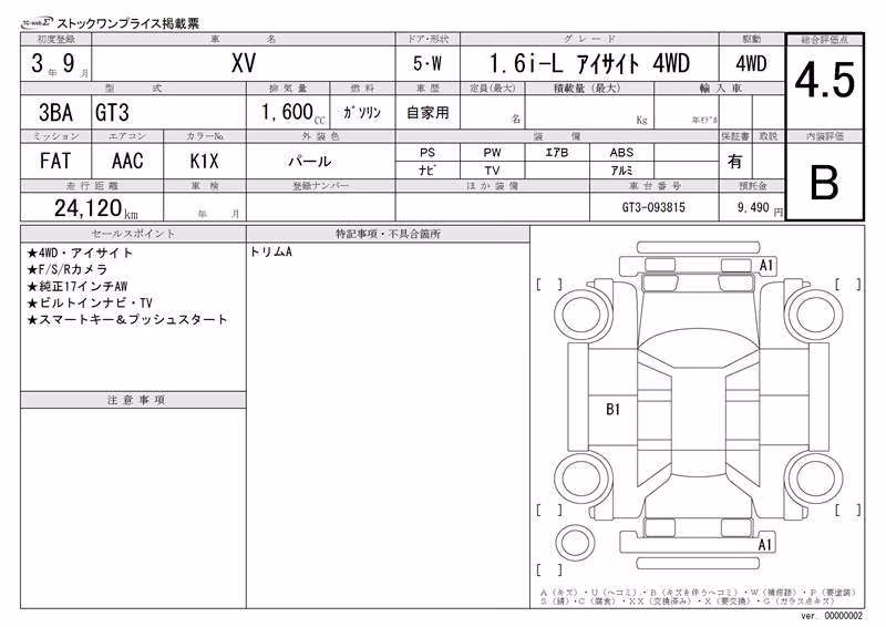 SUBARU XV