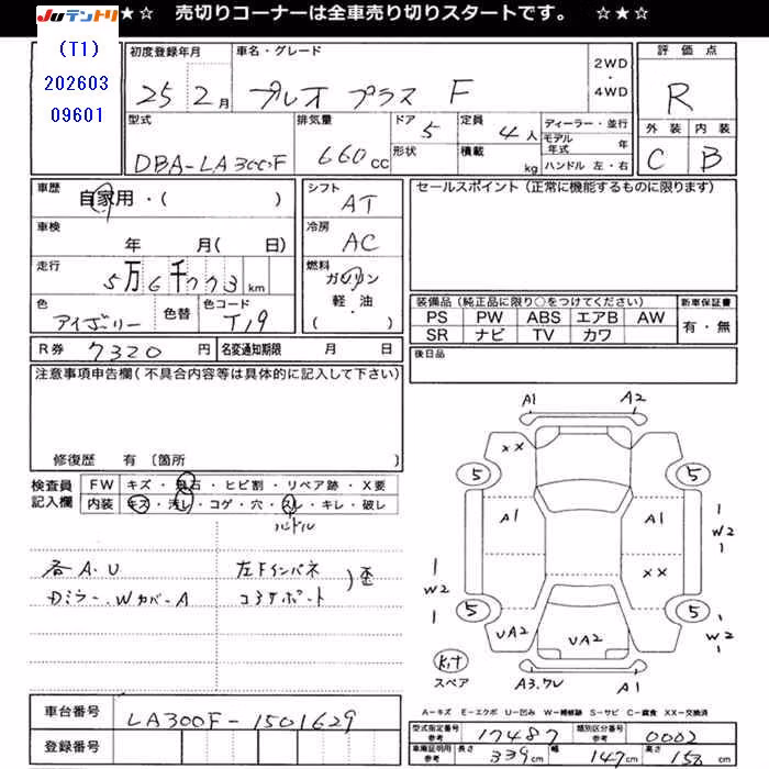 SUBARU PLEO PLUS