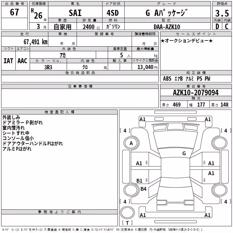 TOYOTA SAI