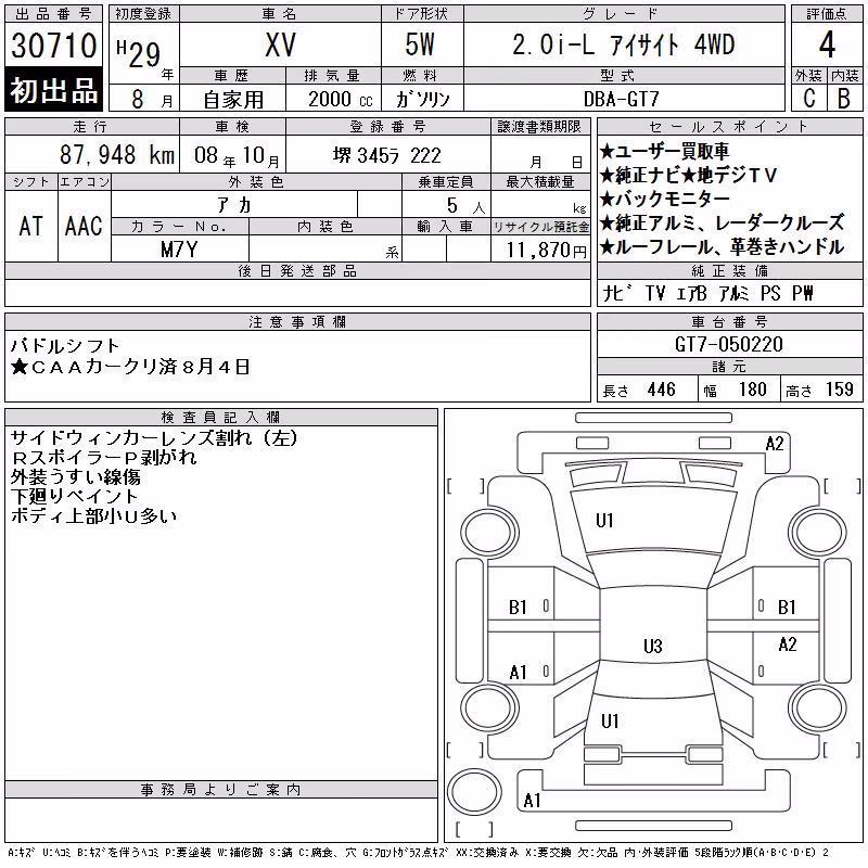 SUBARU XV