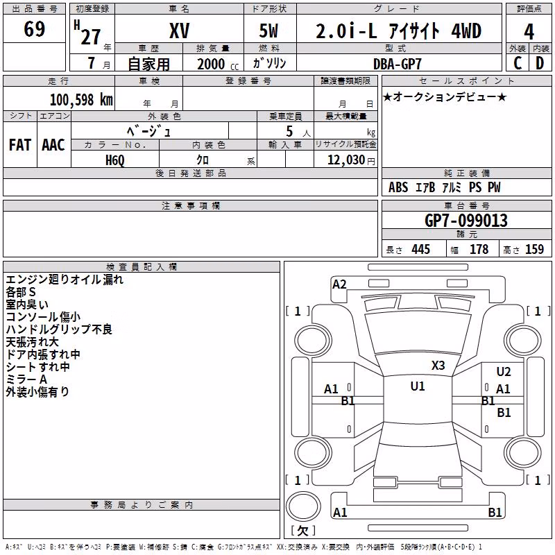SUBARU XV
