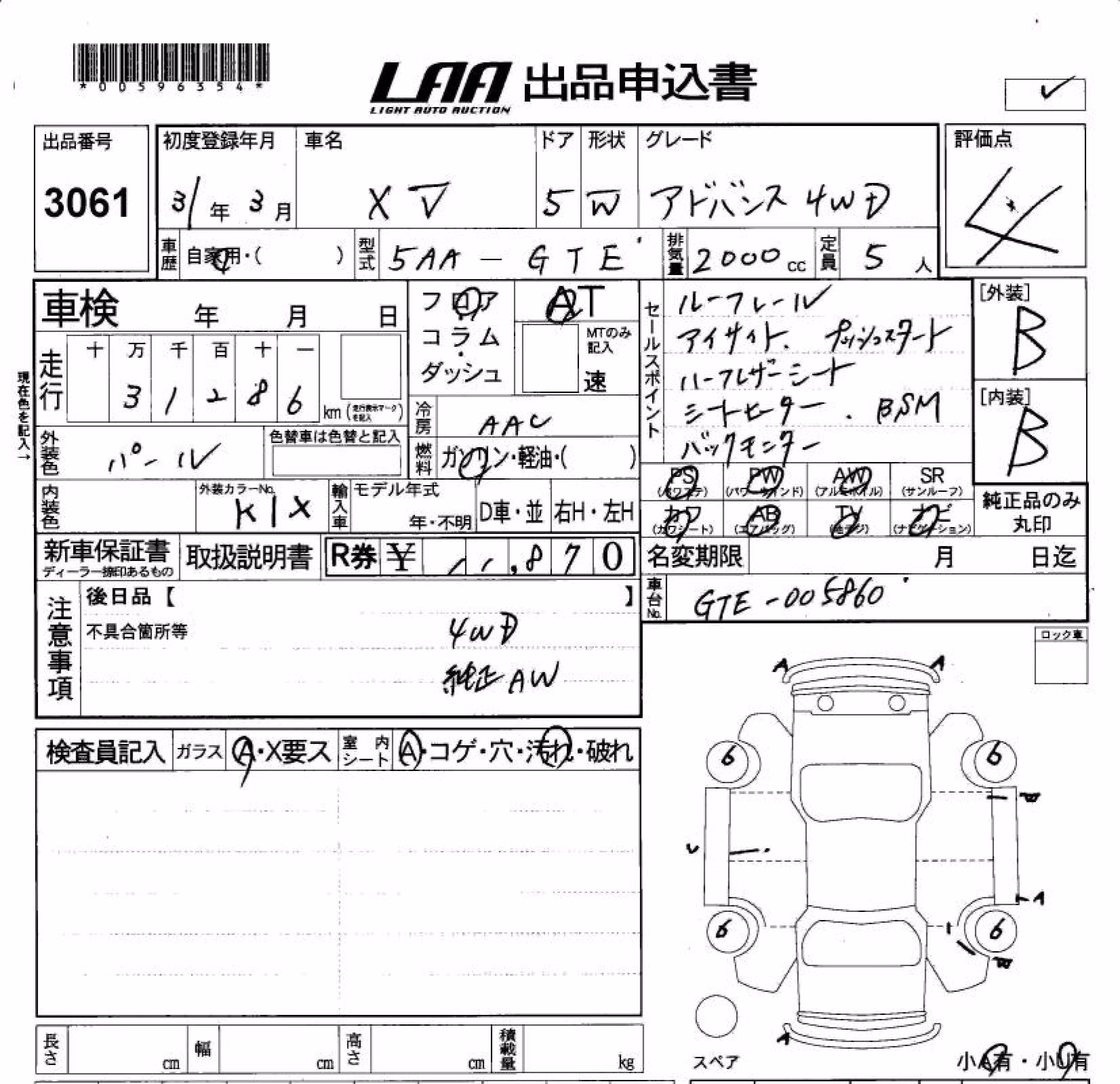 SUBARU XV