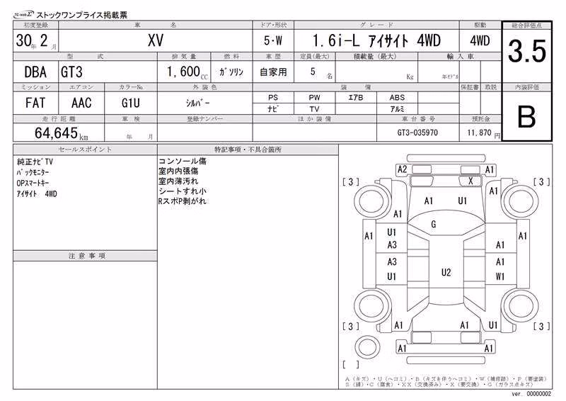 SUBARU XV