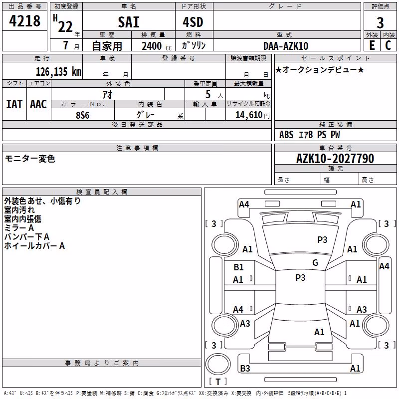 TOYOTA SAI