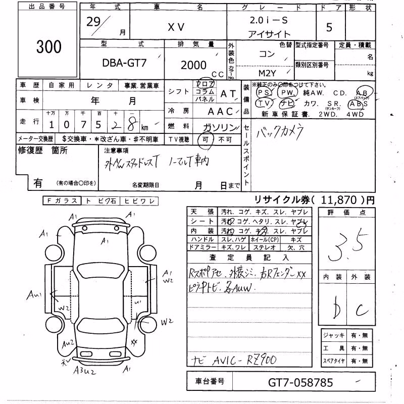 SUBARU XV