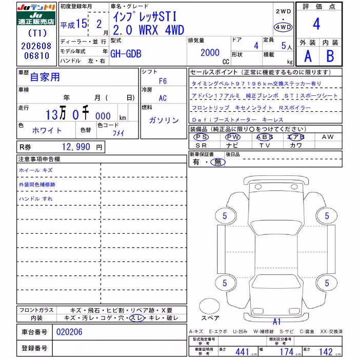 SUBARU IMPREZA WRX STI