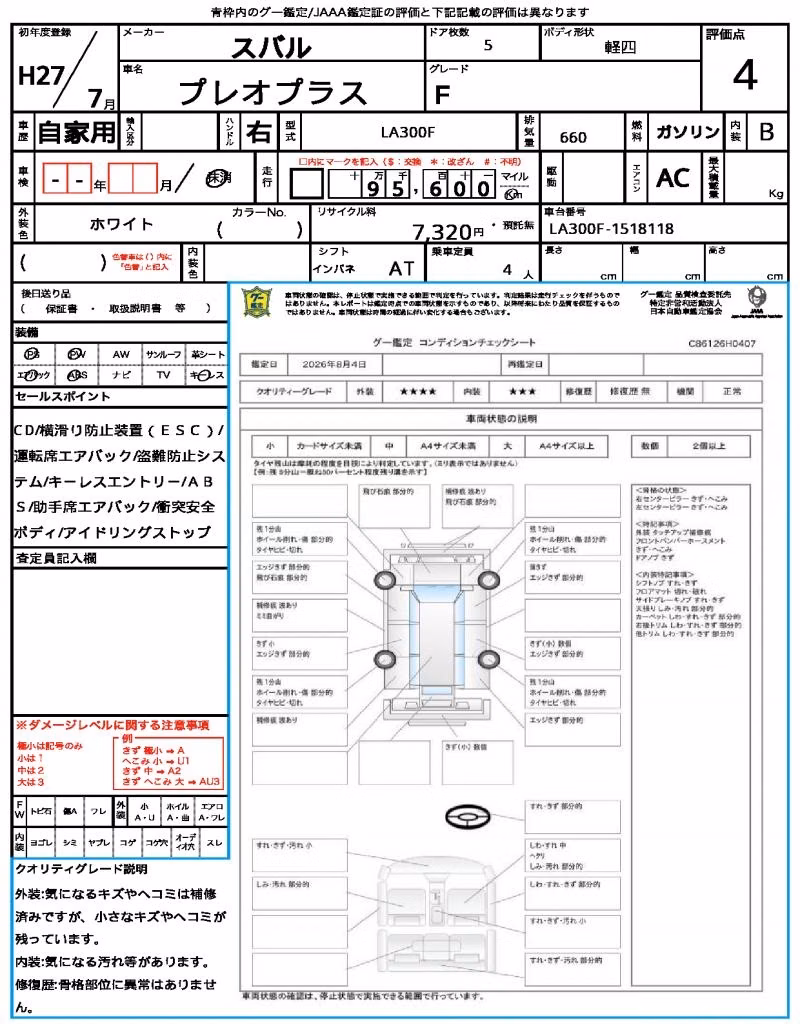 SUBARU PLEO PLUS