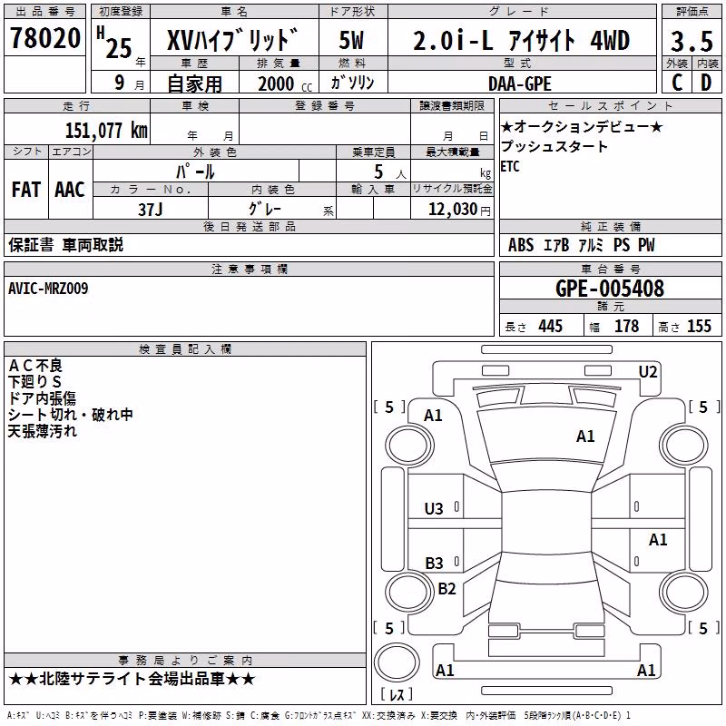 SUBARU XV