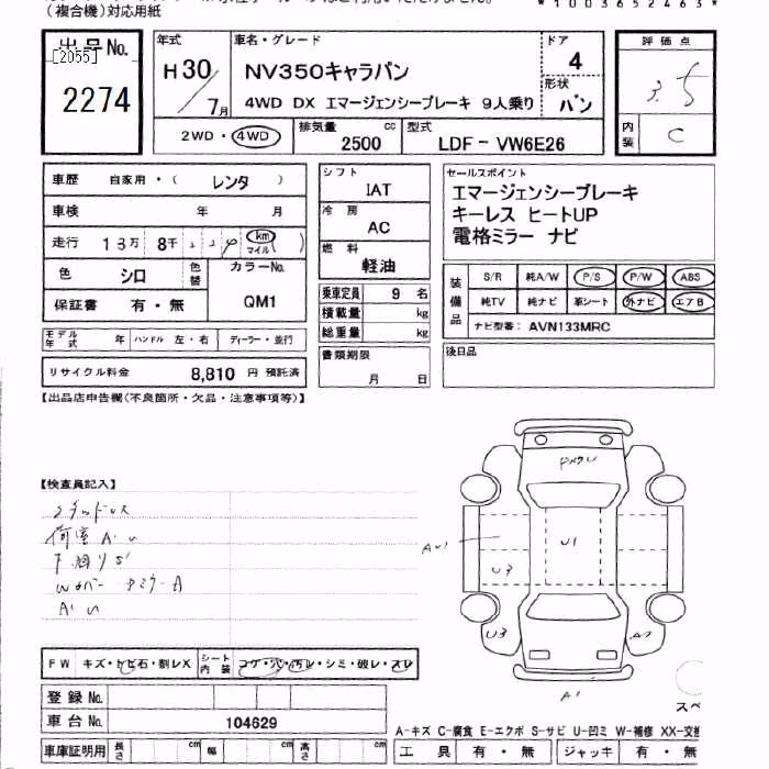 NISSAN NV350 CARAVAN
