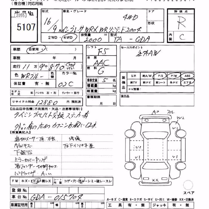 SUBARU IMPREZA WRX