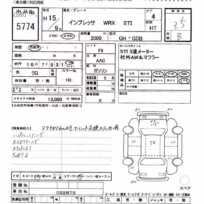 SUBARU IMPREZA WRX STI