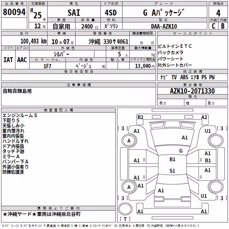 TOYOTA SAI