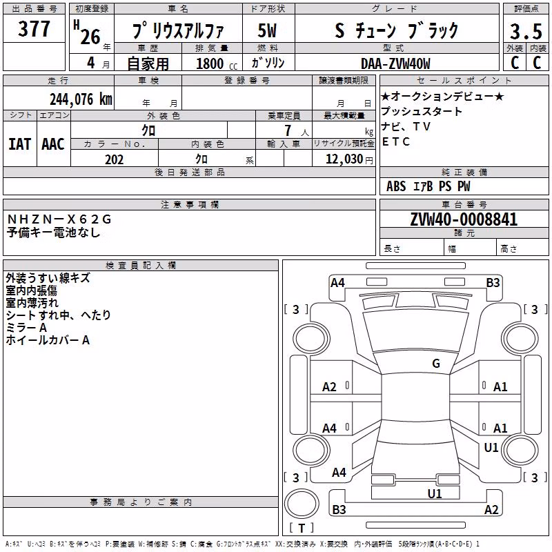 TOYOTA PRIUS ALPHA