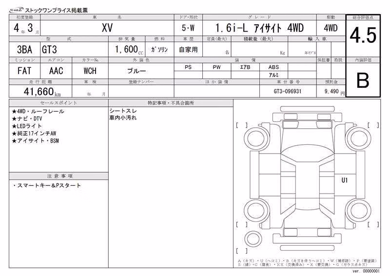 SUBARU XV