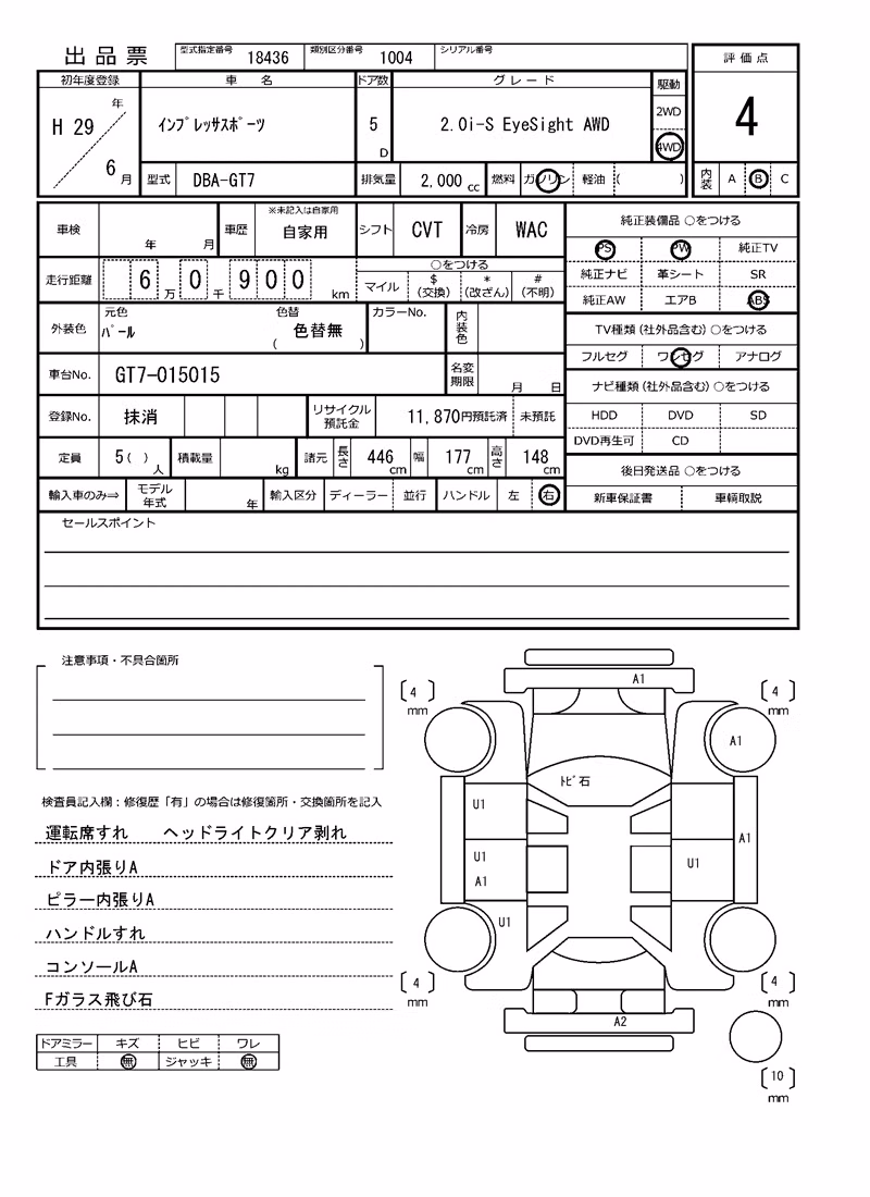 SUBARU XV