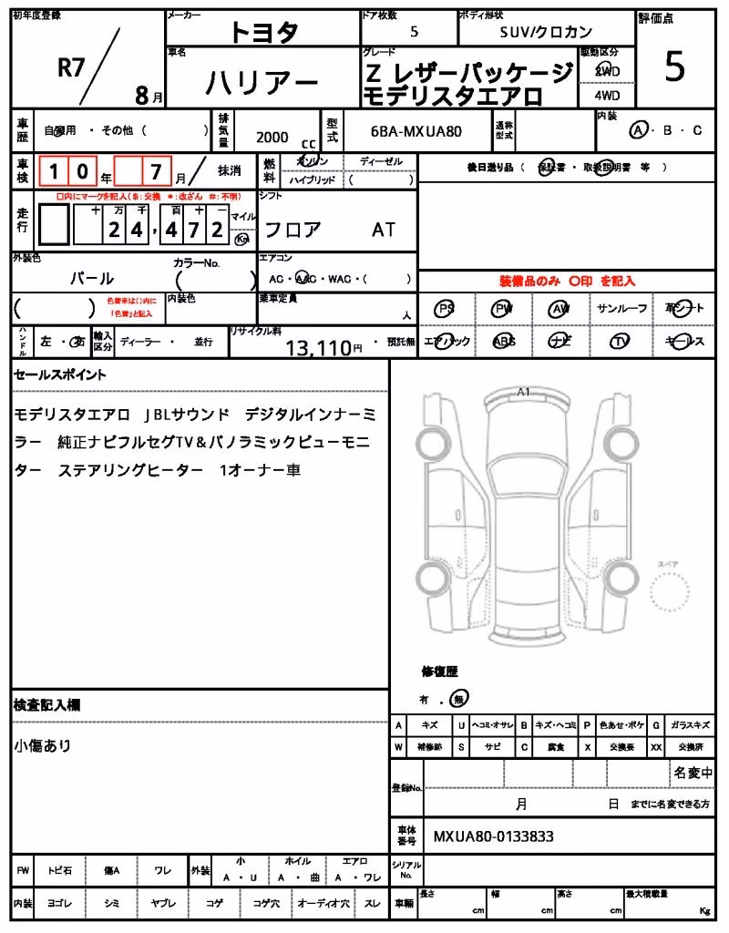 TOYOTA HARRIER