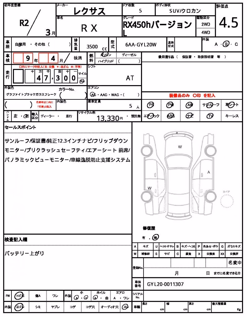LEXUS RX450H