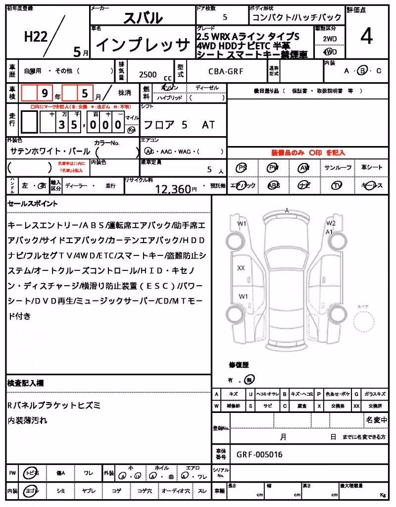 SUBARU IMPREZA WRX STI