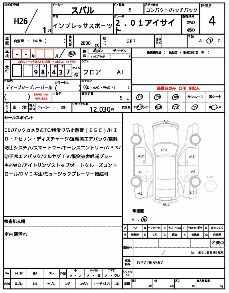 SUBARU XV