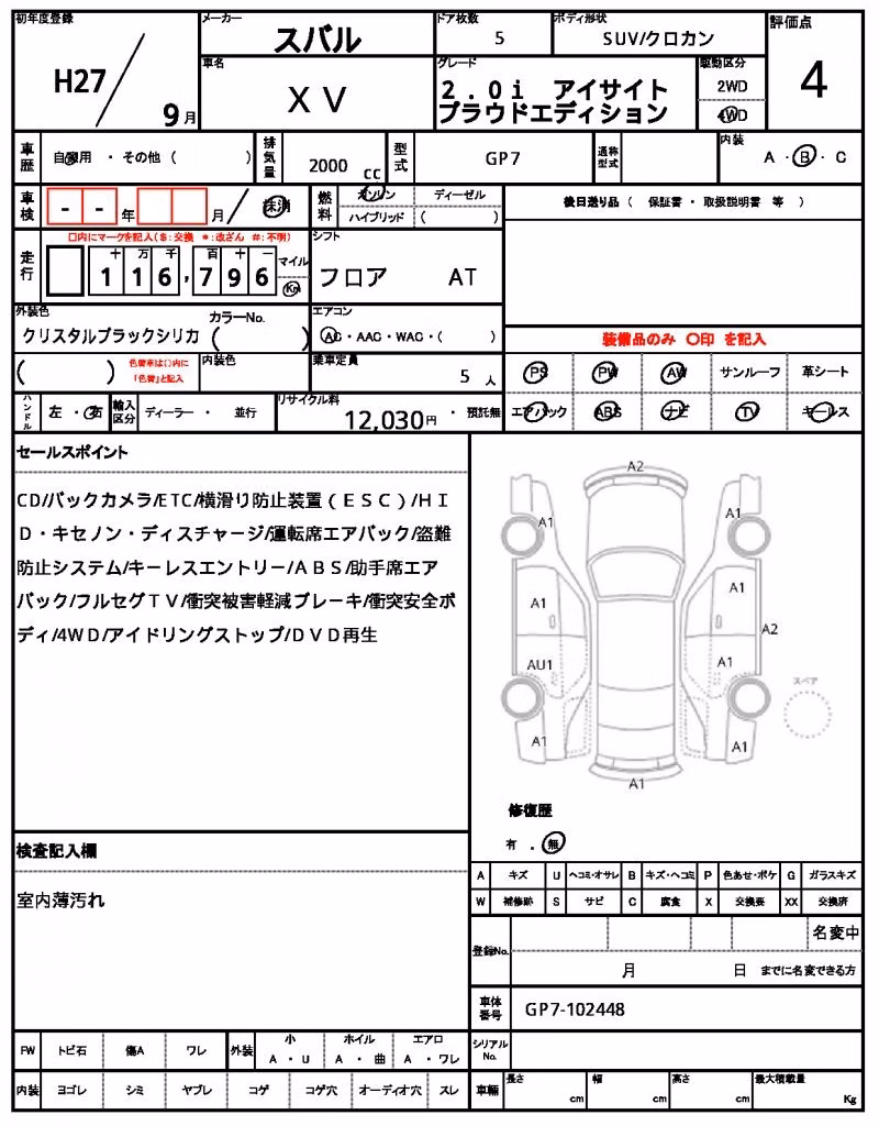 SUBARU XV