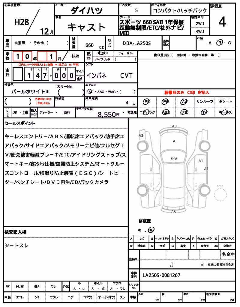 DAIHATSU CAST