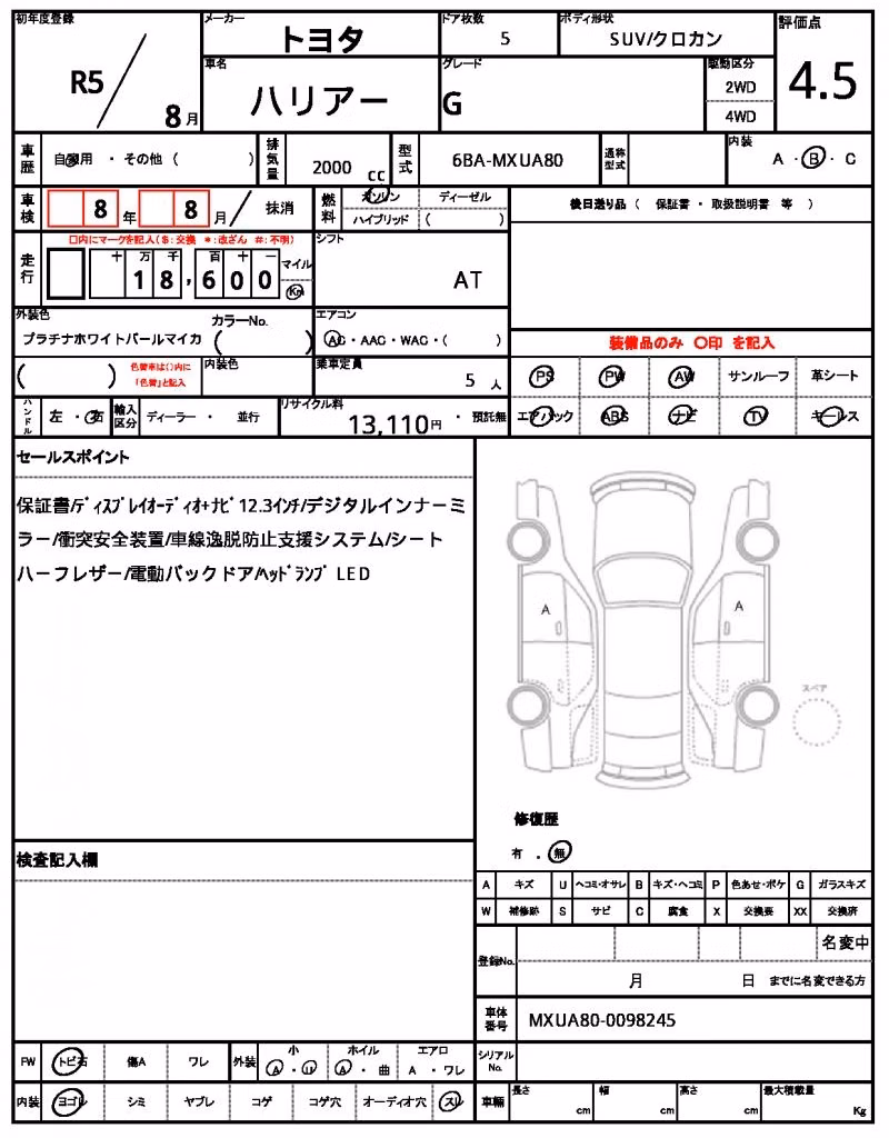 TOYOTA HARRIER
