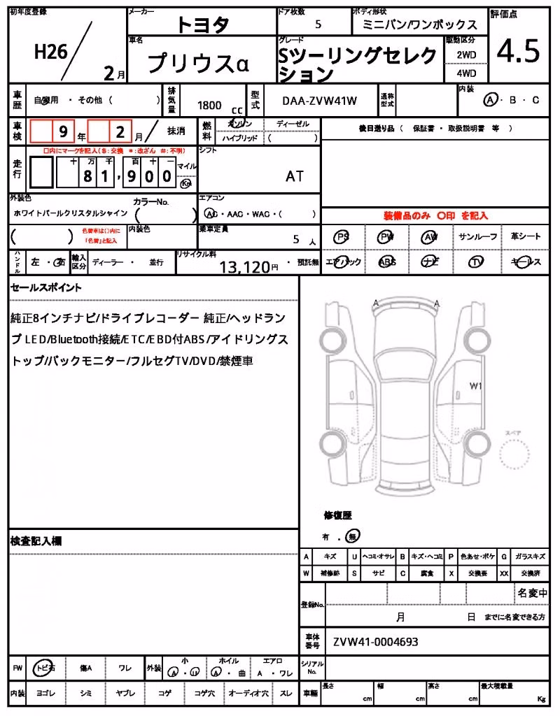 TOYOTA PRIUS ALPHA