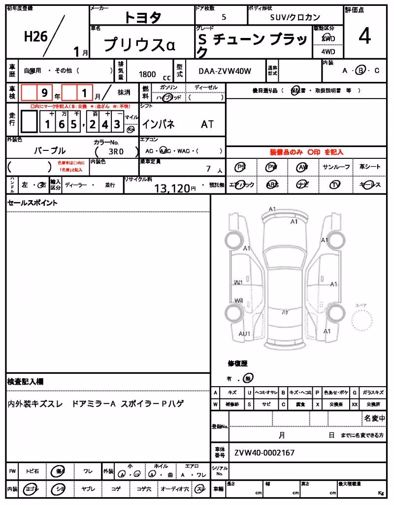 TOYOTA PRIUS ALPHA