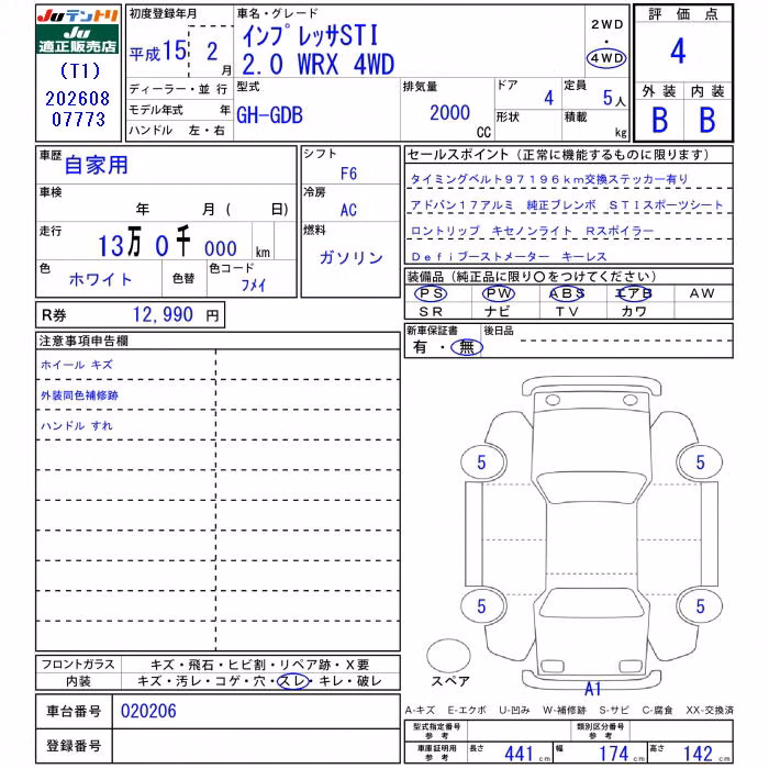SUBARU IMPREZA WRX STI