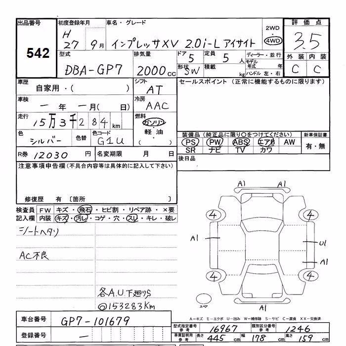 SUBARU XV