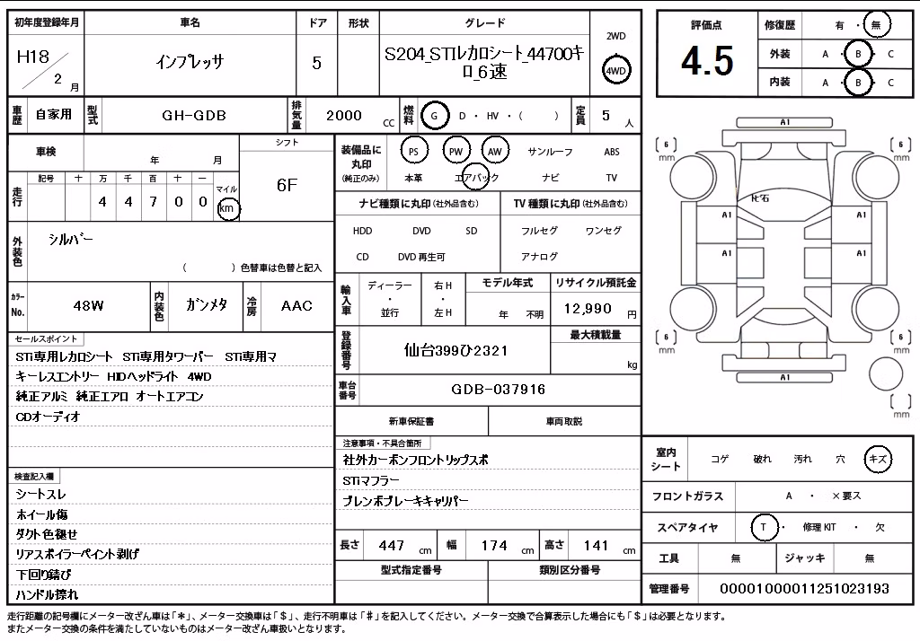 SUBARU IMPREZA WRX STI