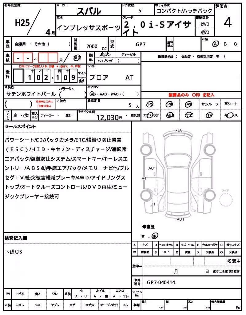 SUBARU XV