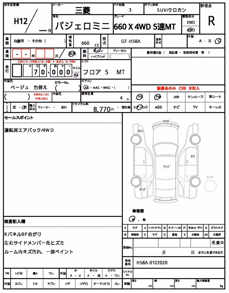 MITSUBISHI PAJERO MINI