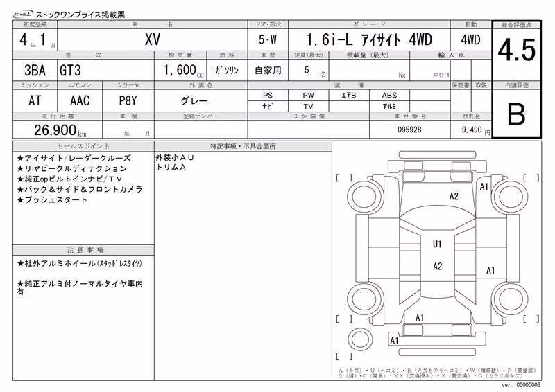 SUBARU XV