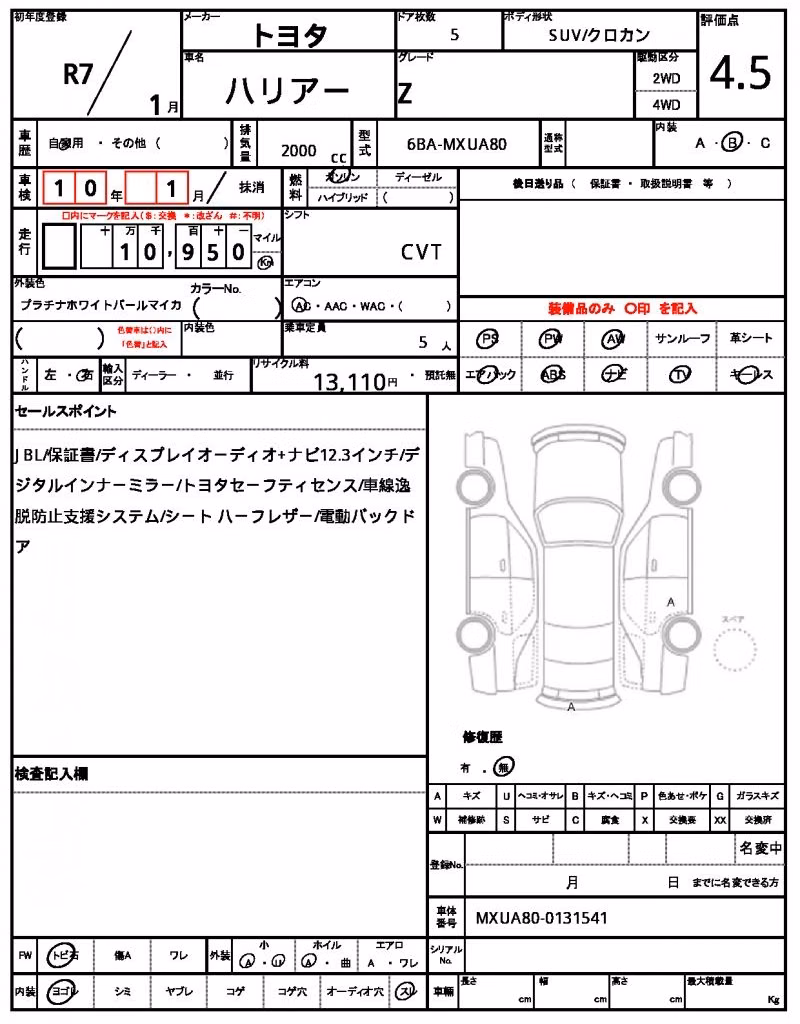 TOYOTA HARRIER