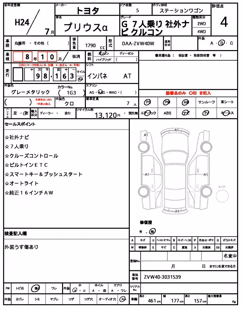 TOYOTA PRIUS ALPHA