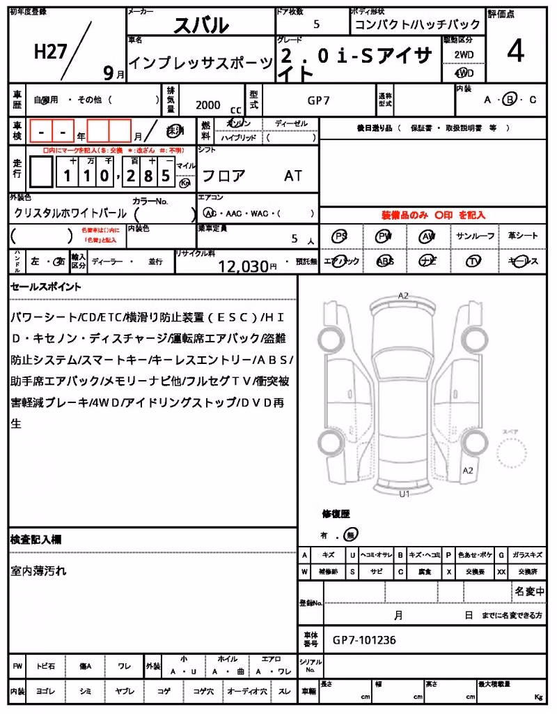 SUBARU XV