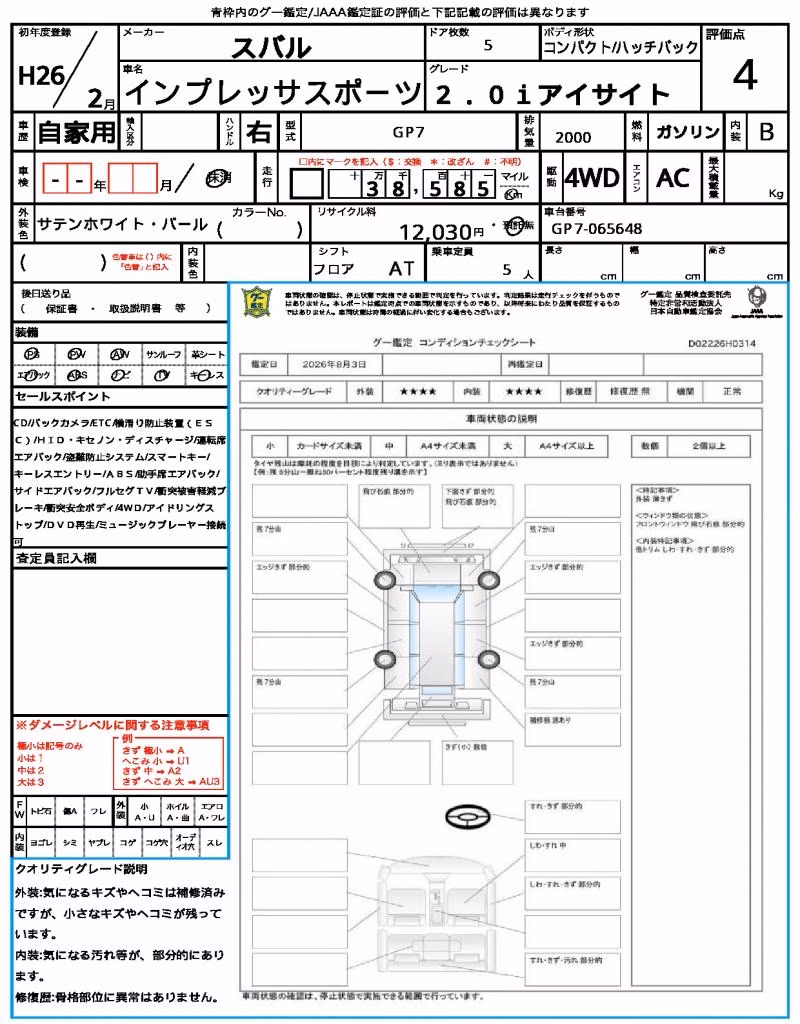 SUBARU XV