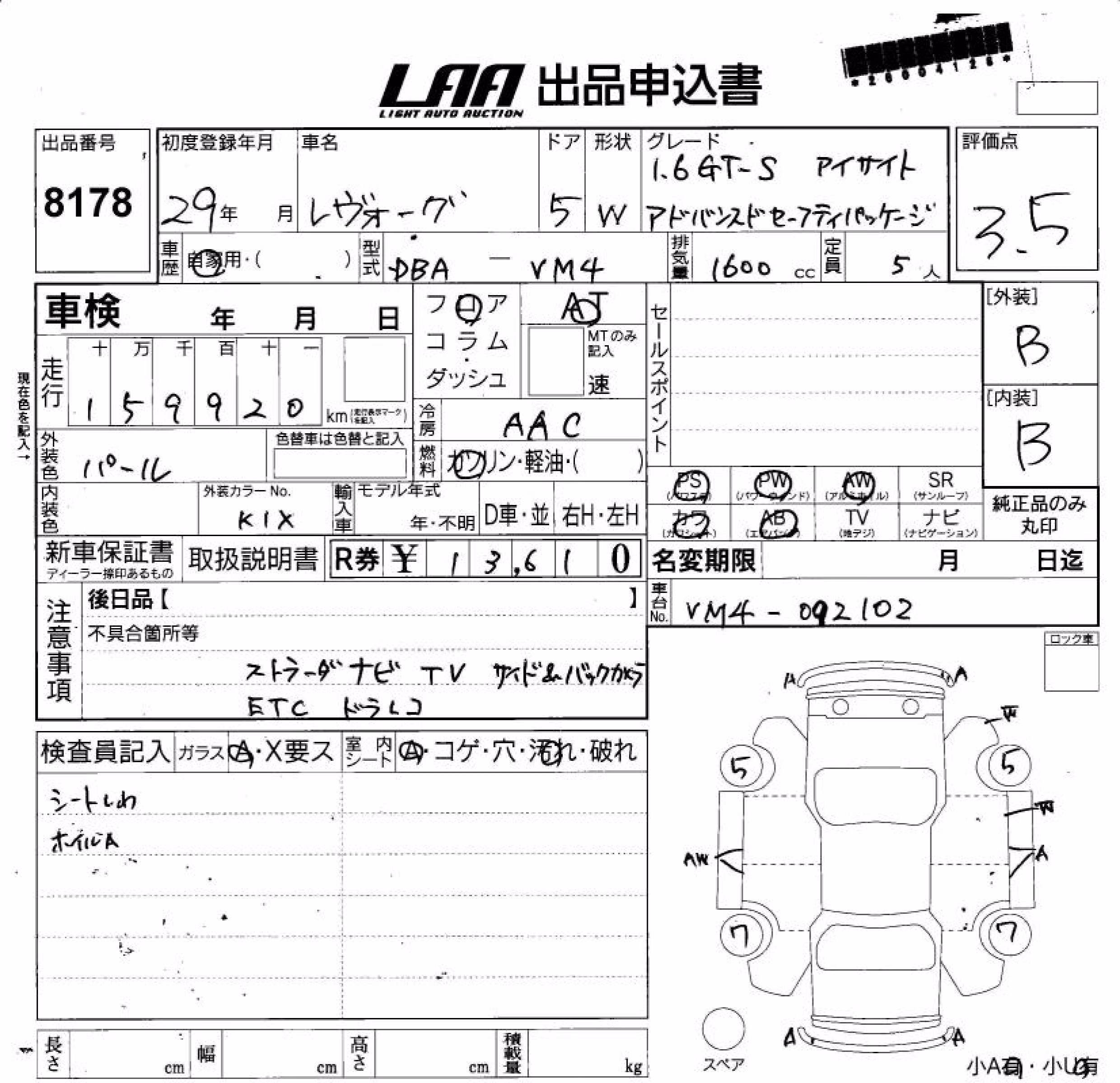 SUBARU LEVORG