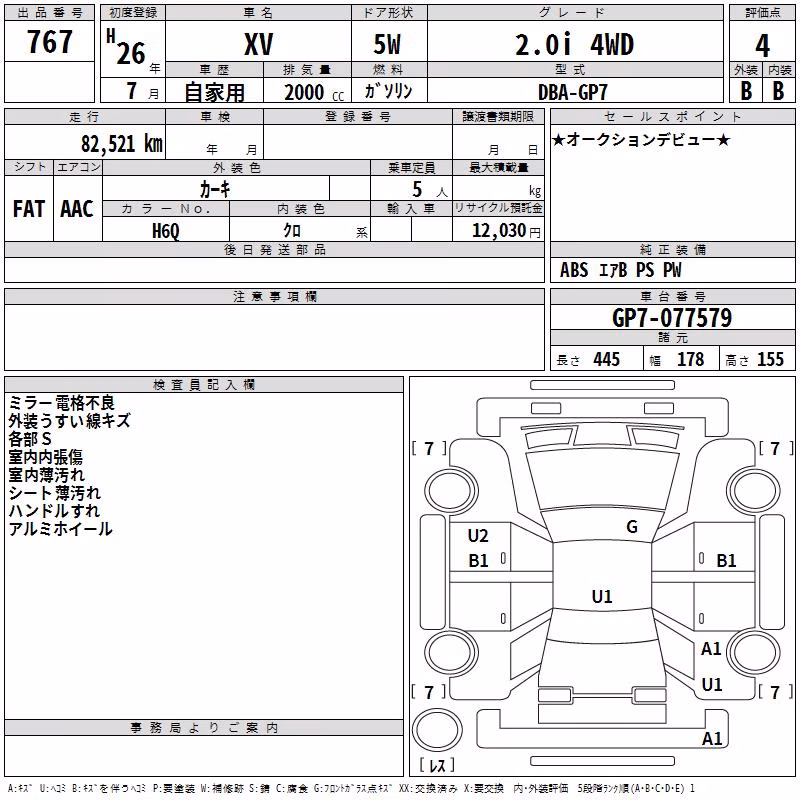SUBARU XV