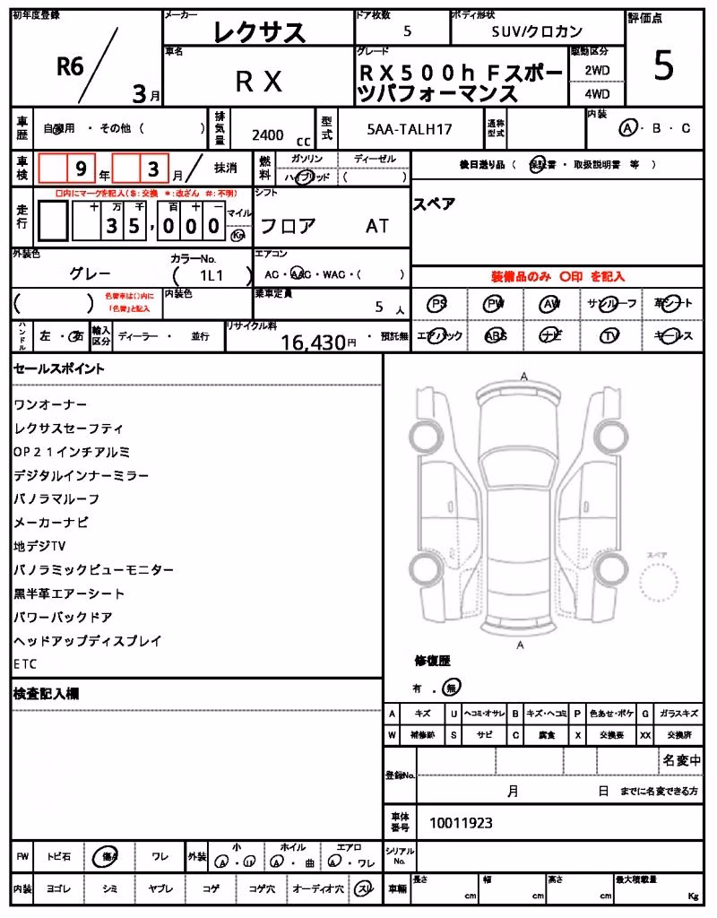 LEXUS RX500H