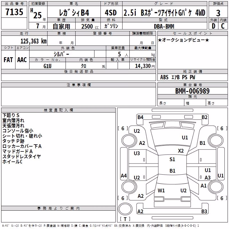 SUBARU LEGACY B4