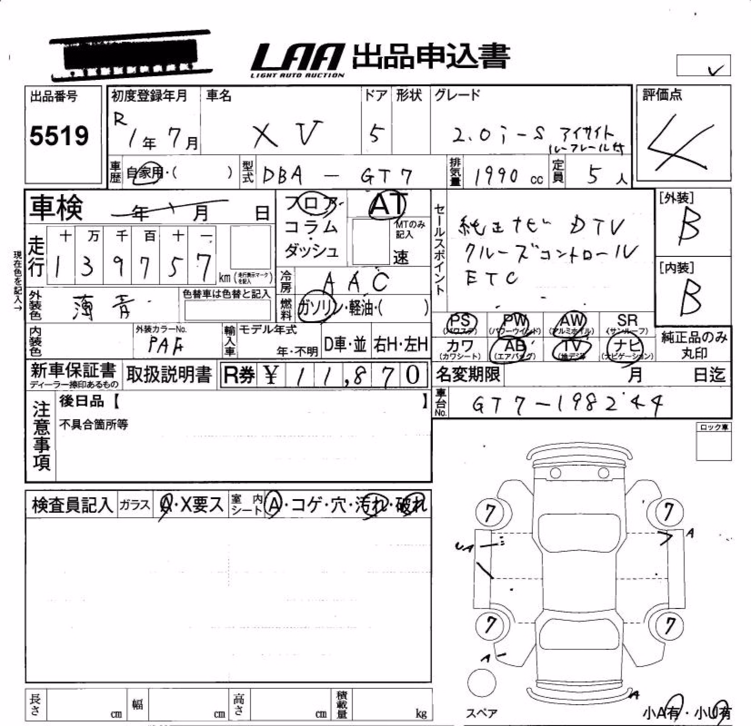 SUBARU XV