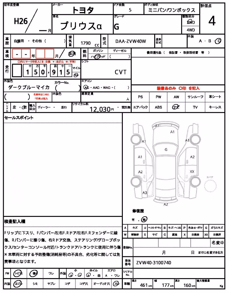 TOYOTA PRIUS ALPHA