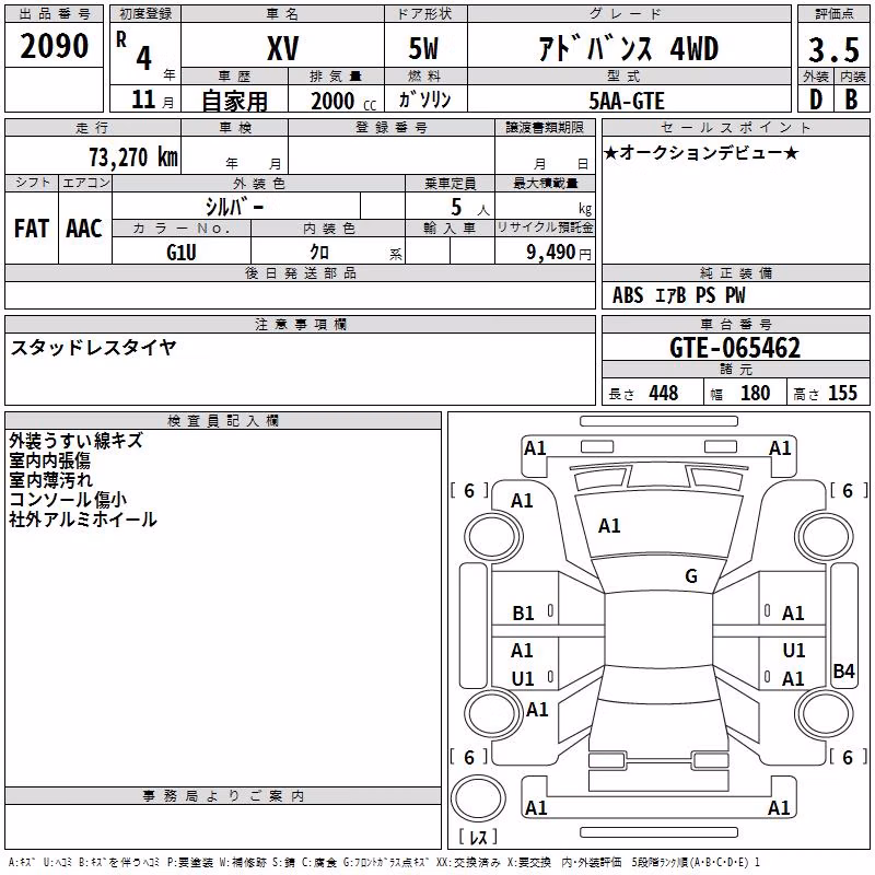 SUBARU XV