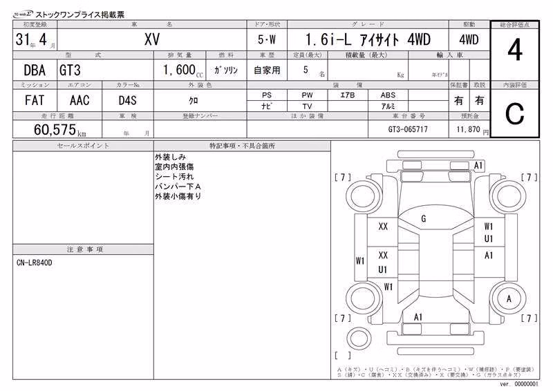 SUBARU XV