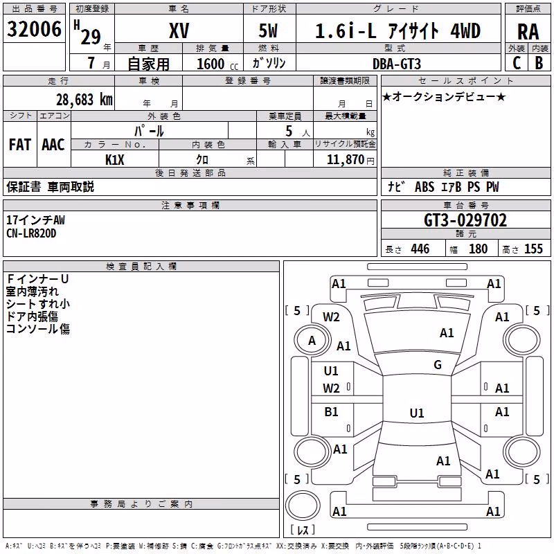 SUBARU XV