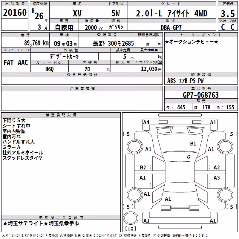 SUBARU XV