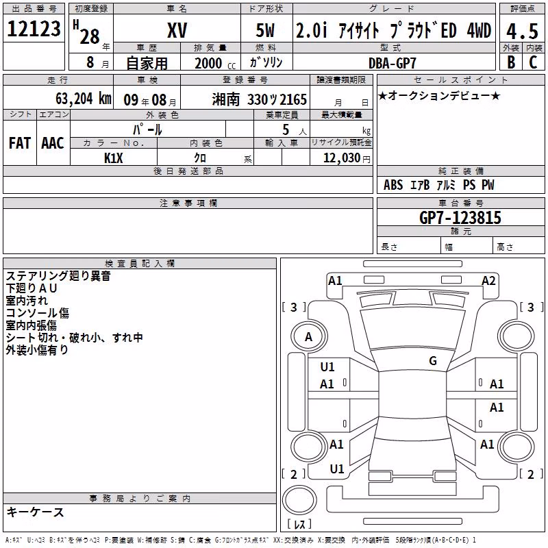 SUBARU XV