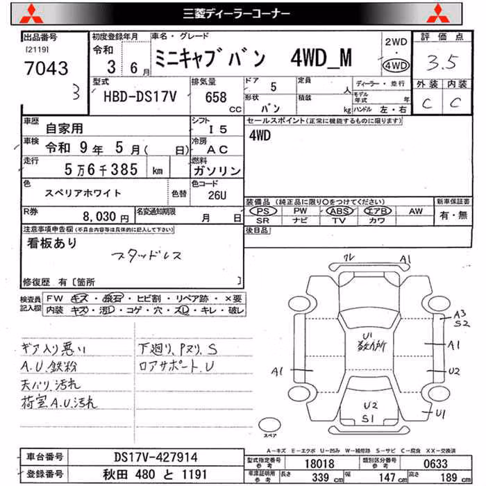 MITSUBISHI MINICAB